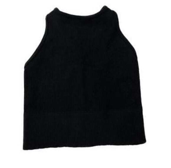 Gilly Hicks Tops - Gilly Hicks Black Ribbed High-Neck Crop Tank/Sports Bra-Medium